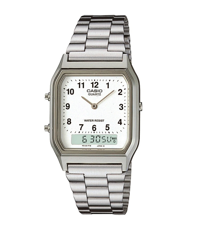 Relógio Casio Vintage Unisex AQ-230GA-9BMQ - Silver