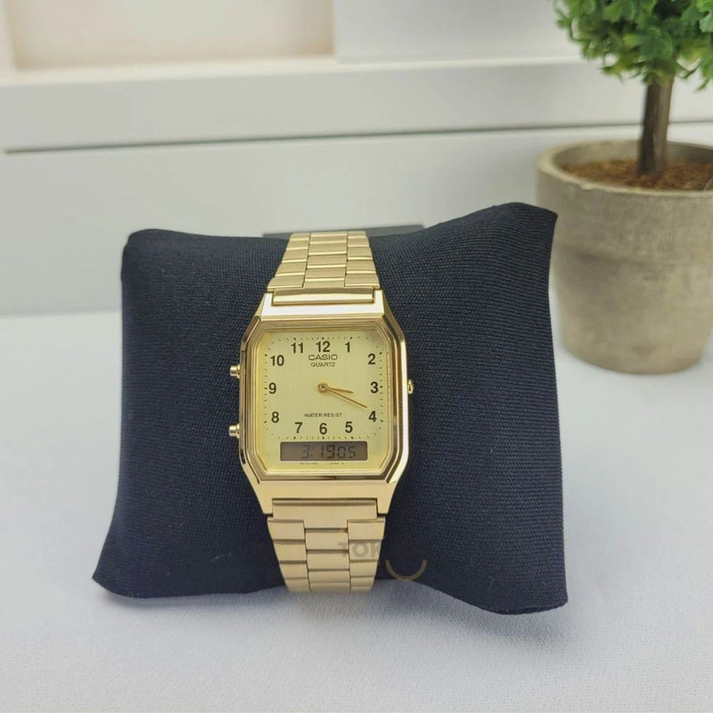 Relógio Casio Vintage Unisex AQ-230GA-9BMQ - Gold