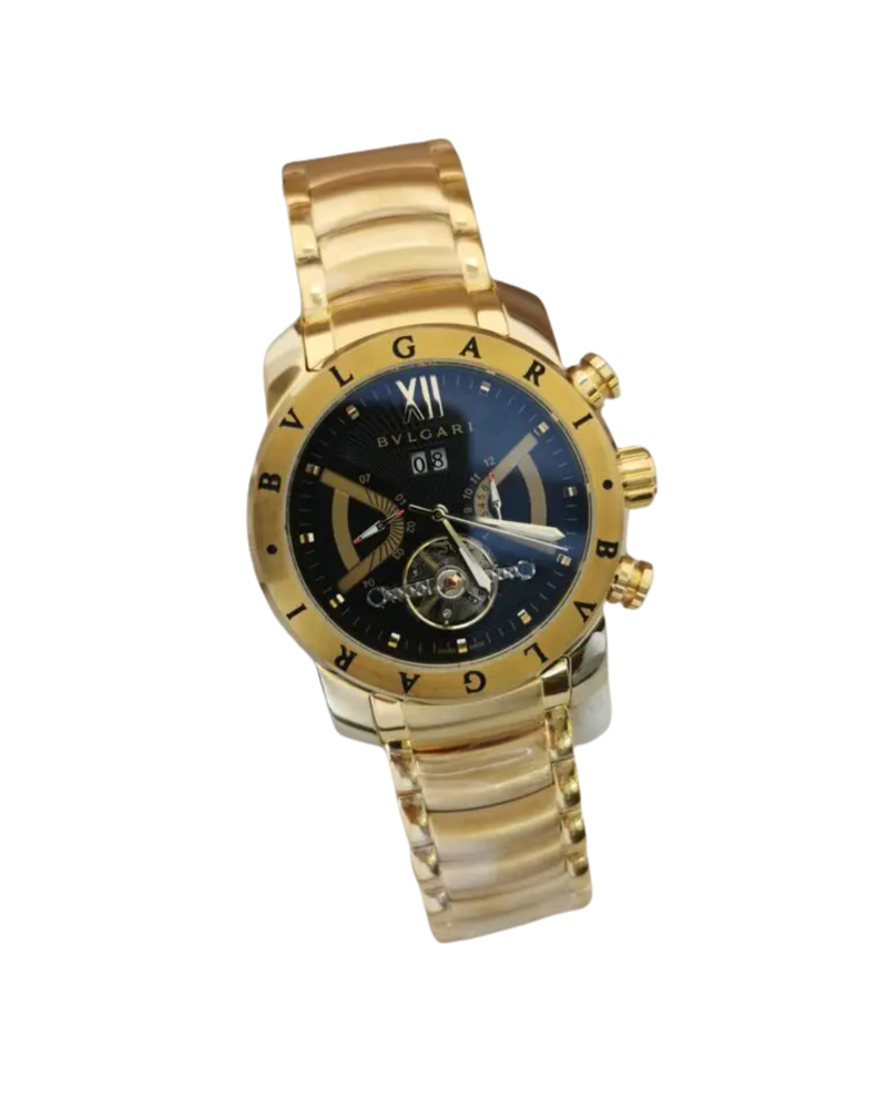 Relógio Bvlgari Iron Man - Dourado/Azul