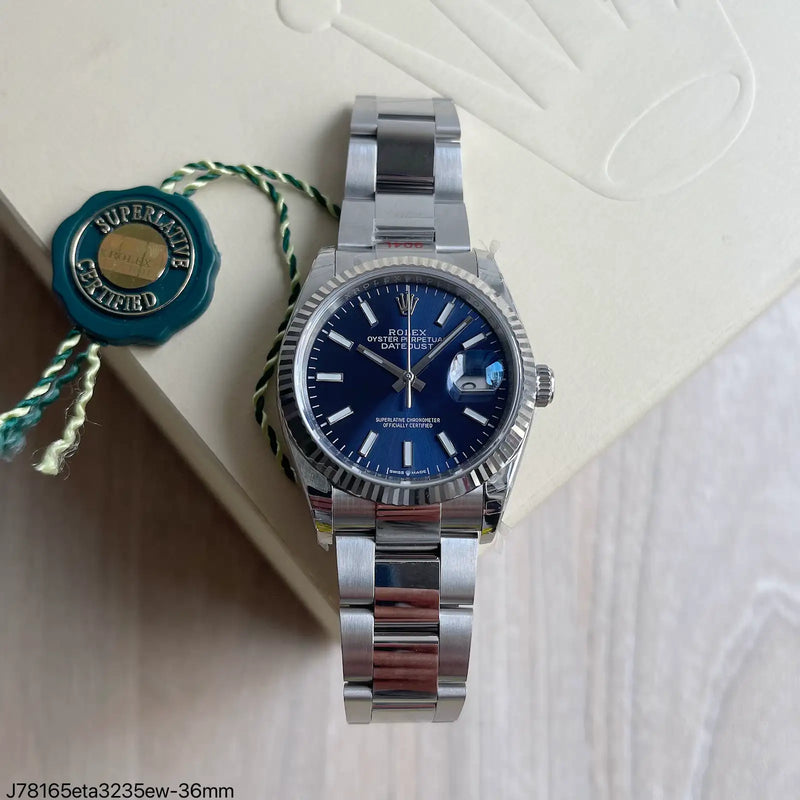 SUPER CLONE MÁQUINA ETA – ROLEX DATEJUST 36MM AZUL