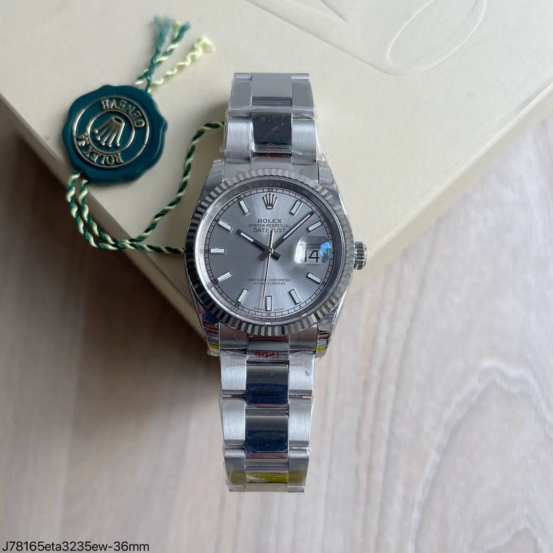 SUPER CLONE MÁQUINA ETA – ROLEX DATEJUST 36MM PRATA