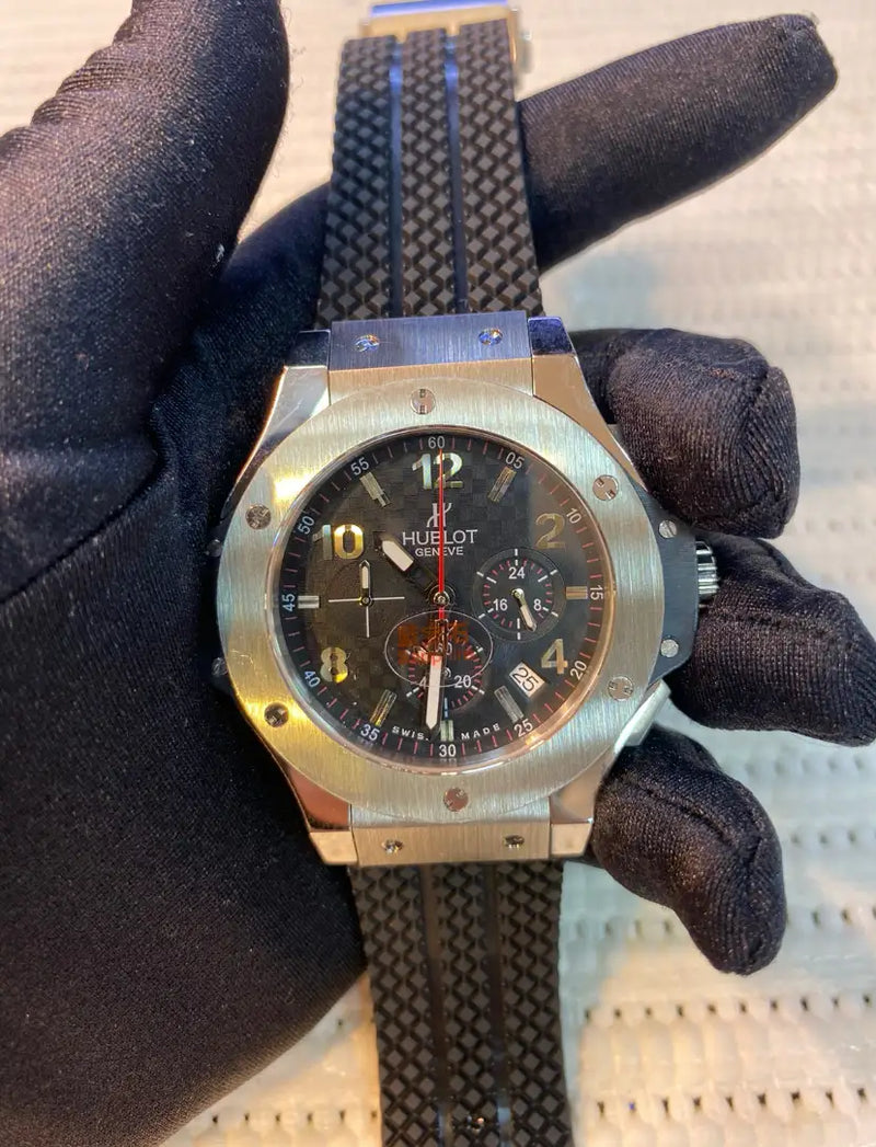 Relogio Hublot Geneve Automático borracha - Linha Premium