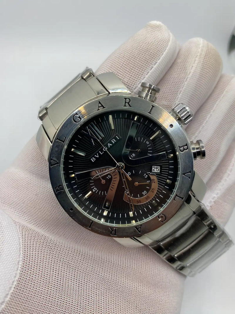 Relógio Bvlgari Iron Man - Prata/Preto