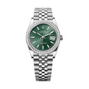 SUPER CLONE MÁQUINA ETA – ROLEX DATEJUST 36MM PRATA GREEN