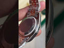 SUPER CLONE MÁQUINA ETA – ROLEX DATEJUST 36MM PRATA ROSE BRILHANTES