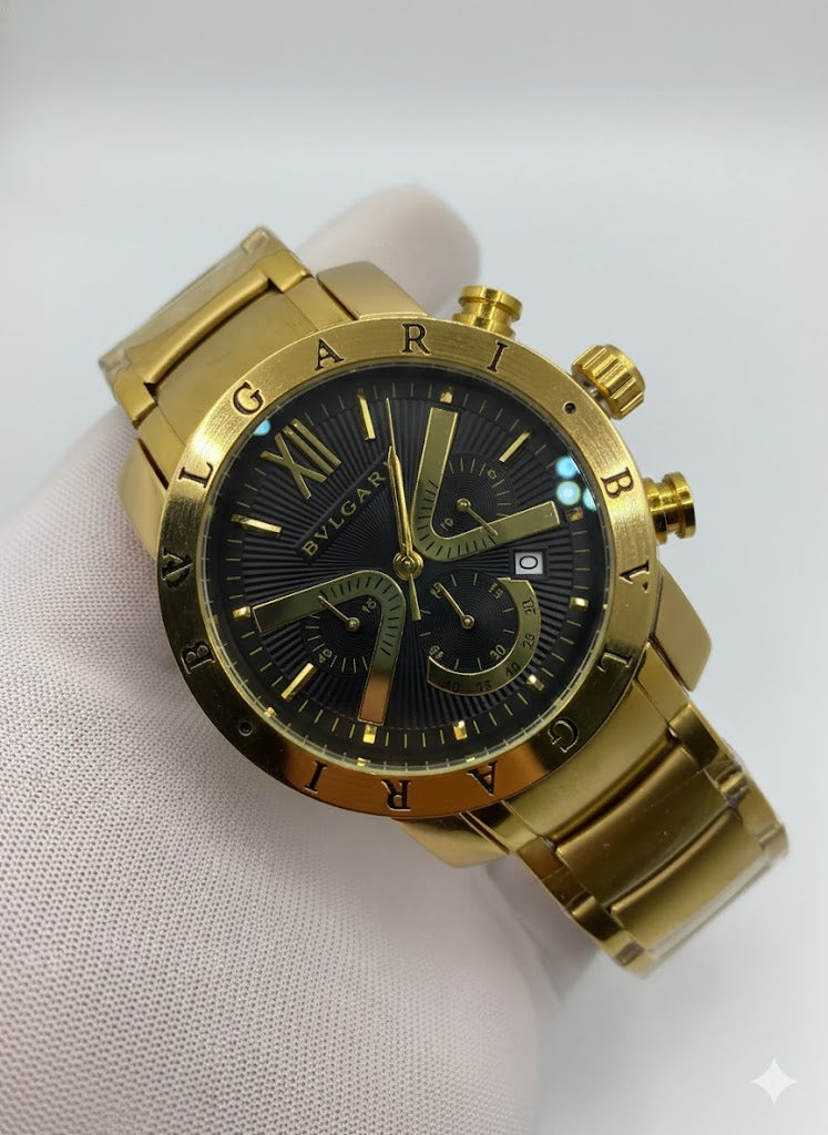 Relógio Bvlgari Iron Man - Dourado/Preto
